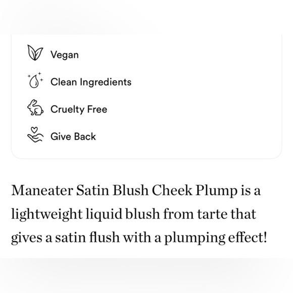 $10❤️🔥 ONLY 1! Tarte Maneater Satin Blush Cheek Plump Travel Size CINNAMON - Picture 7 of 9